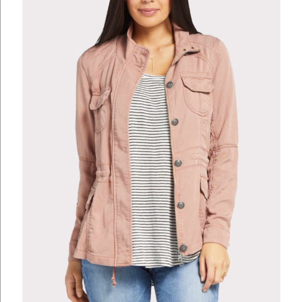 evereve blush Anorak Utility Jacket size small